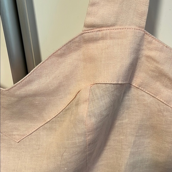 NICOLE MILLER COLLECTION NWT Pink Crop Linen Tank Top, Size M - Picture 5 of 10